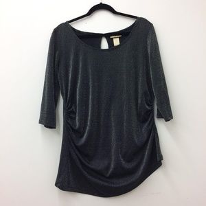 Black and Silver sparkle stretch top - 2XL (20)